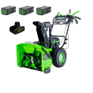 Аккумуляторный снегоуборщик Greenworks GD82ST56 82V 3*8А/ч