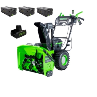 Аккумуляторный снегоуборщик Greenworks GD82ST56 82V 3*5А/ч